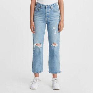 RIBCAGE STRAIGHT ANKLE WOMEN'S JEANS in Medium Wash